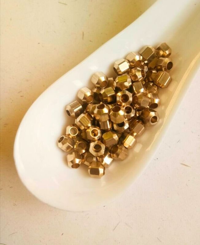 6mm Brass Geometric Beads – 10g - Image 4