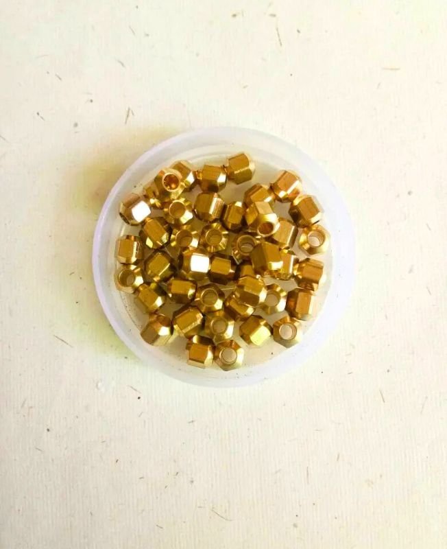 6mm Brass Geometric Beads – 10g - Image 3