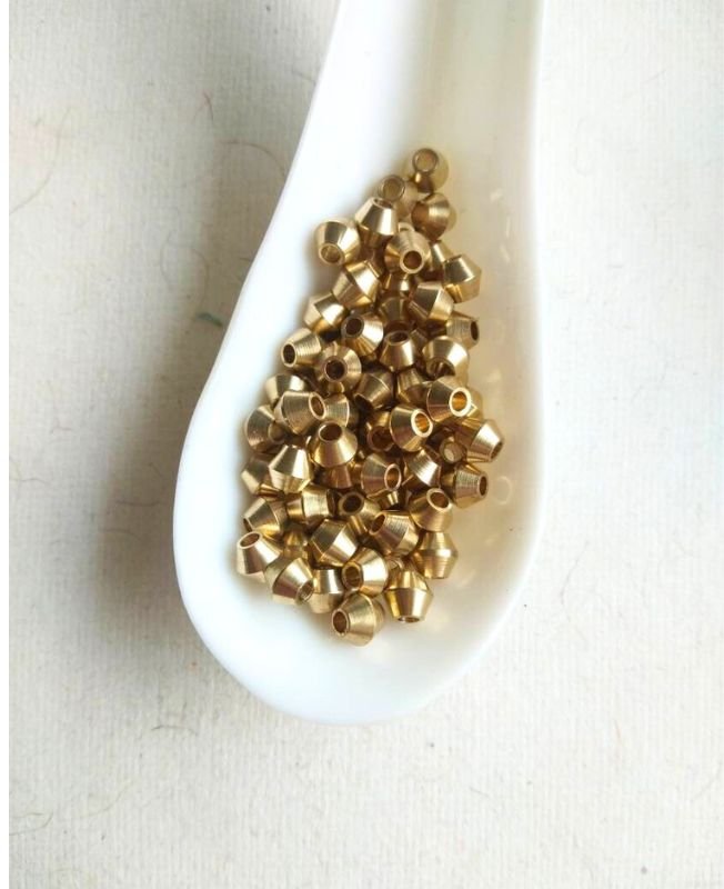 5mm Brass Geometric Beads – 10g - Image 3
