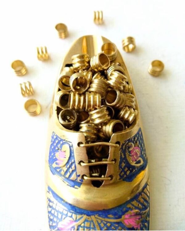 5mm Brass Pipe Geometric Beads – 10g