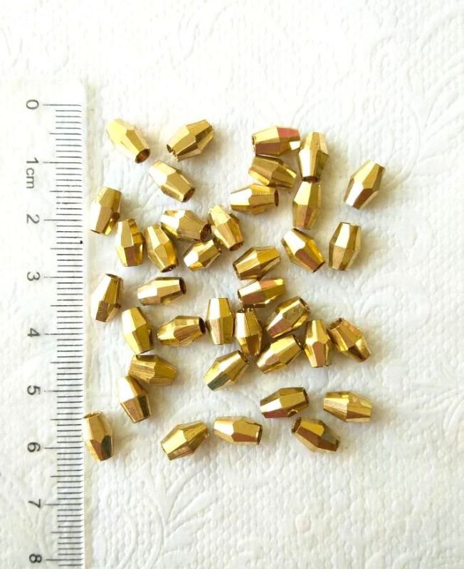 8mm Brass Unique Pipe Geometric Beads – 10g - Image 2