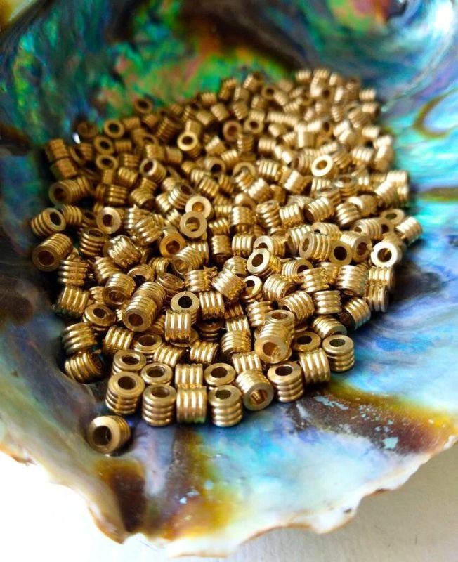 3.5mm Brass Pipe Geometric Beads – 10g - Image 2