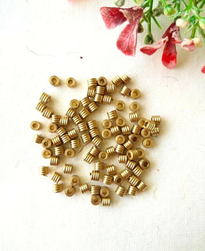 3.5mm Brass Pipe Geometric Beads – 10g