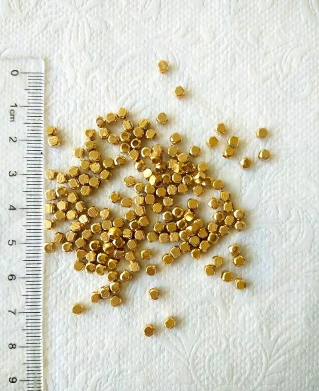 3mm Brass Quadratic Beads – 10g - Image 5