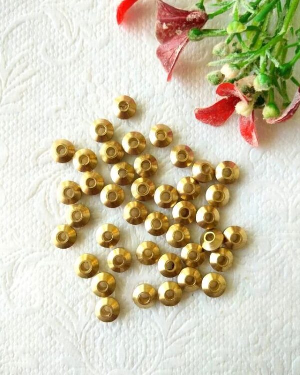 4.5mm Brass Geometric Tyre Beads – 10g