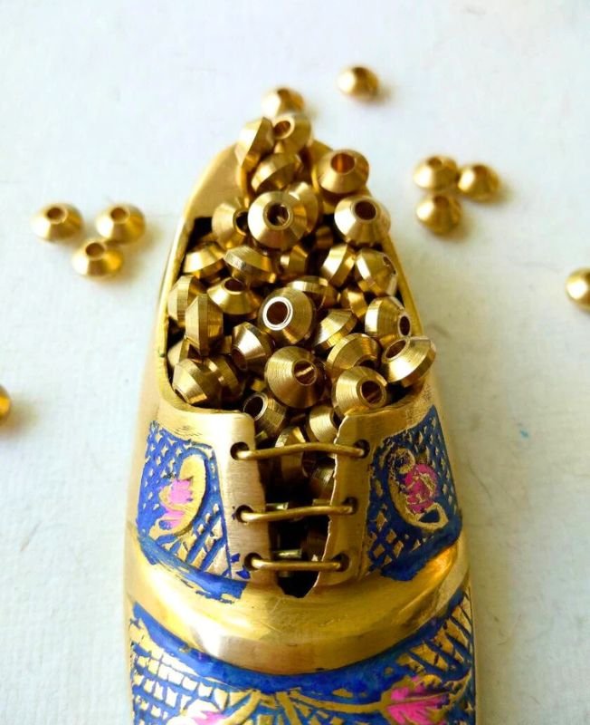4.5mm Brass Geometric Tyre Beads – 10g - Image 4