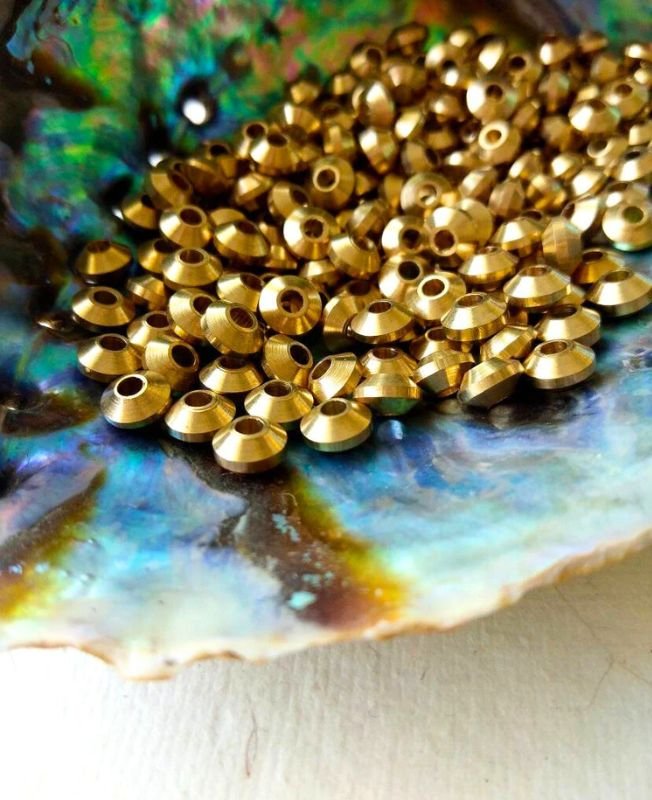 4.5mm Brass Geometric Tyre Beads – 10g - Image 3