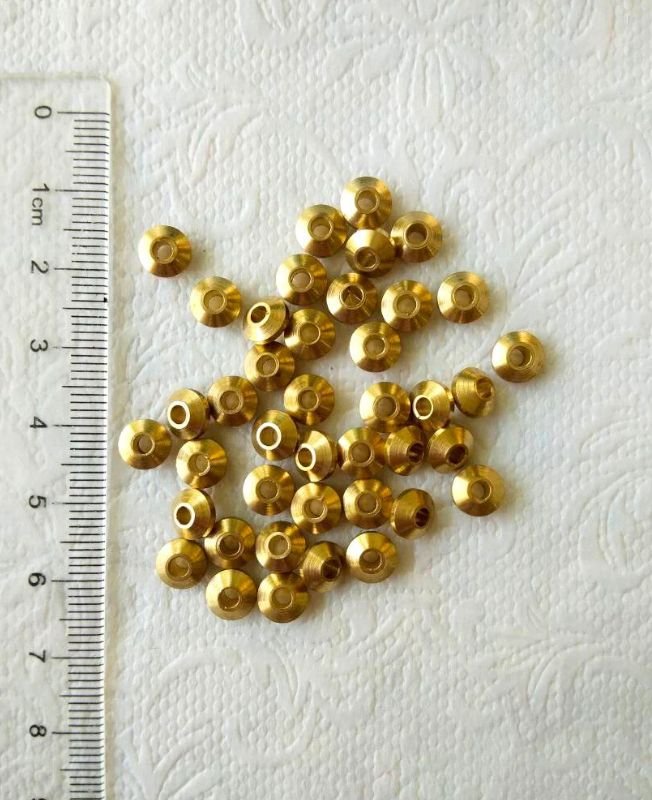 4.5mm Brass Geometric Tyre Beads – 10g - Image 2
