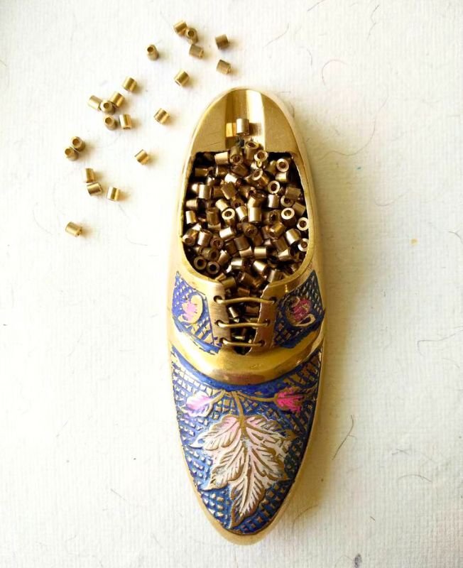3mm Brass Pipe Geometric Tyre Beads – 10g - Image 3