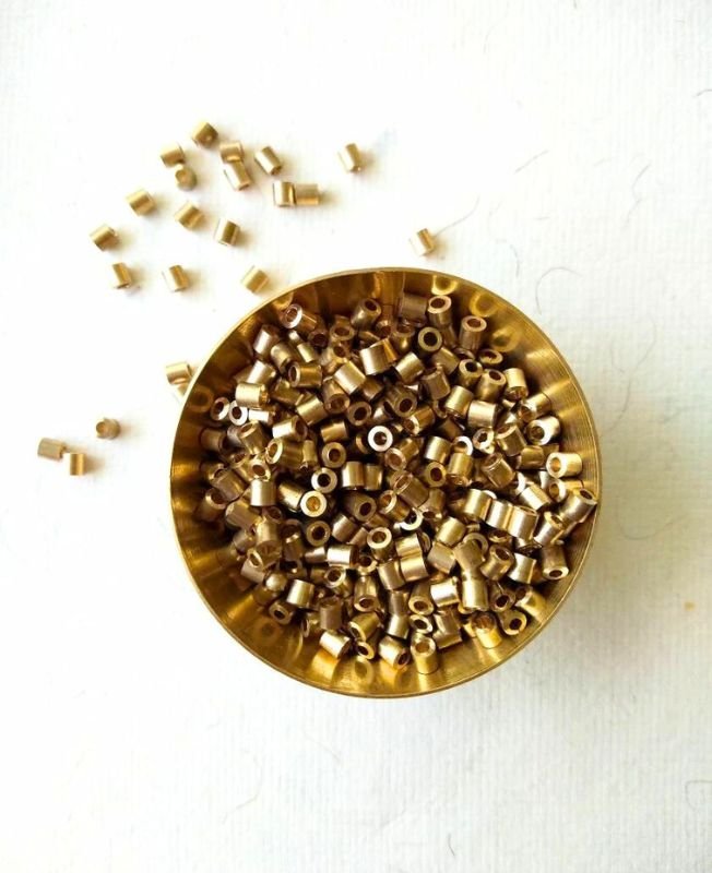 3mm Brass Pipe Geometric Tyre Beads – 10g - Image 2