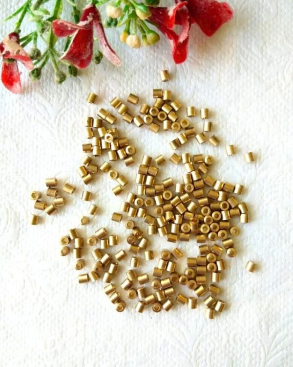 3mm Brass Pipe Geometric Tyre Beads – 10g