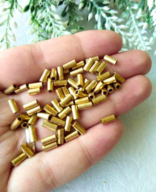 7mm Brass Unique Pipe Geometric Beads – 10g - Image 5