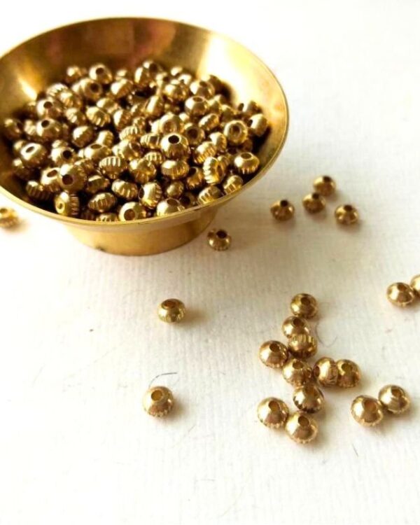 2mm Unique Brass Donut Beads – 10g