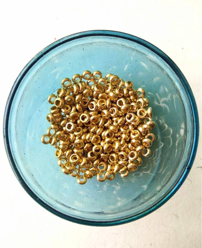 3mm Unique Brass Donut Beads – 10g - Image 4