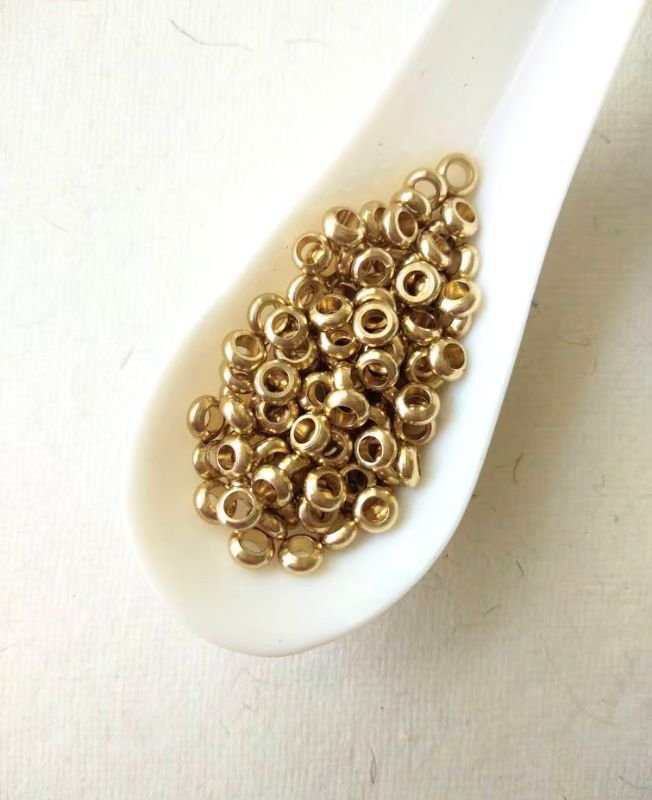 3mm Unique Brass Donut Beads – 10g - Image 3