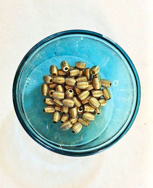 9mm Brass Pipe Geometric Beads – 10g - Image 3
