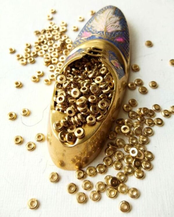 1.5x4mm Brass Donut Beads – 10g