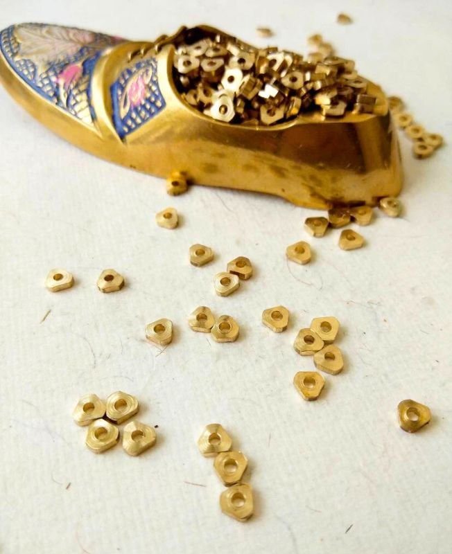 1mm Brass Donut Beads – 10g - Image 2