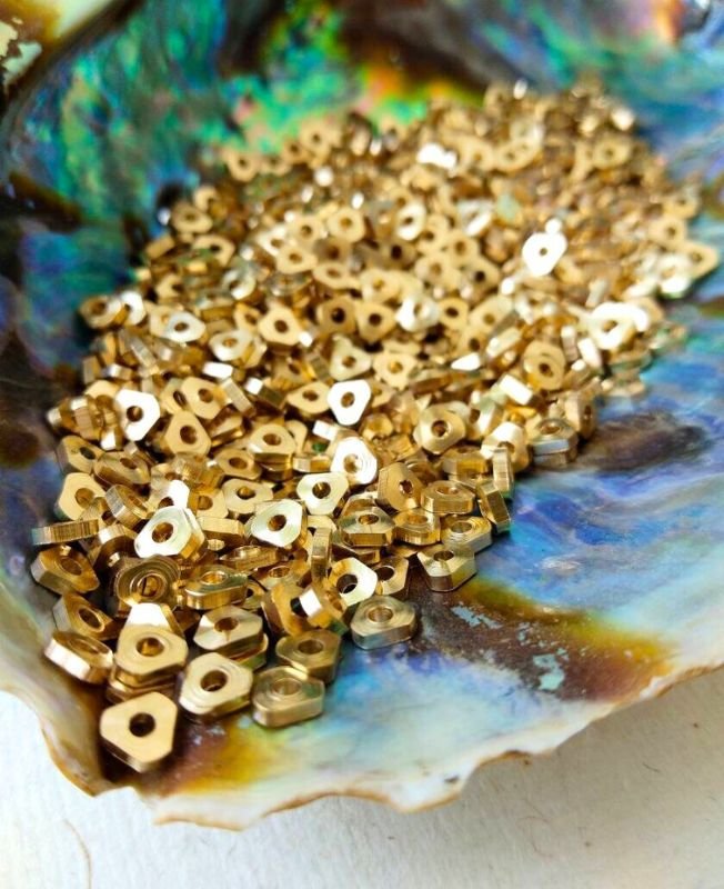 1mm Brass Donut Beads – 10g - Image 3