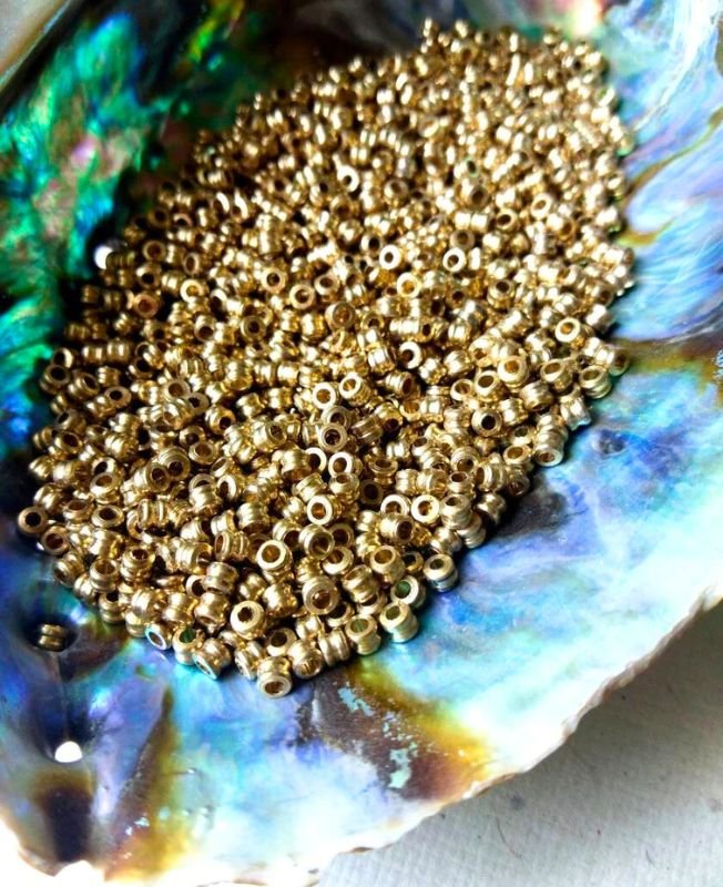 2.5mm Brass Pipe Beads – 10g - Image 3