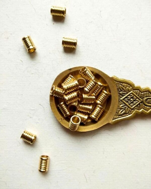 10mm Brass Pipe Geometric Beads – 10g