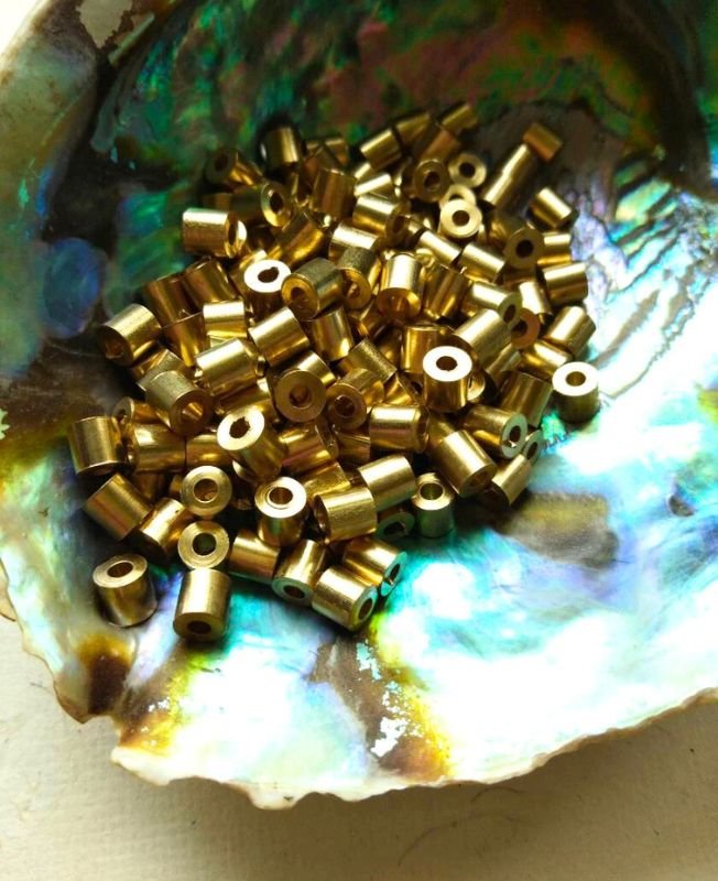 4mm Brass Pipe Geometric Beads – 10g - Image 5