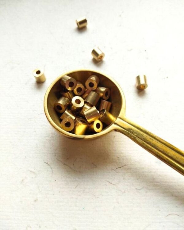 4mm Brass Pipe Geometric Beads – 10g