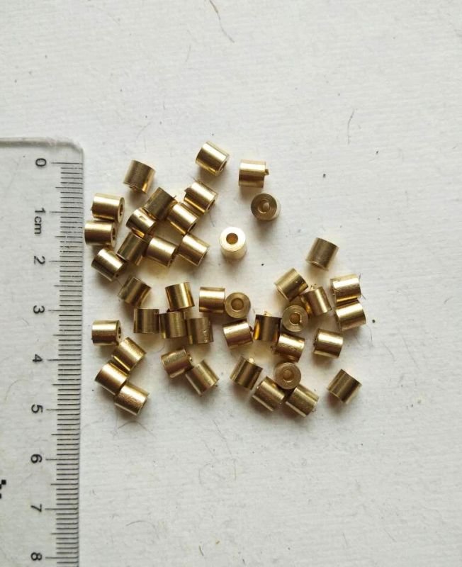 4mm Brass Pipe Geometric Beads – 10g - Image 3