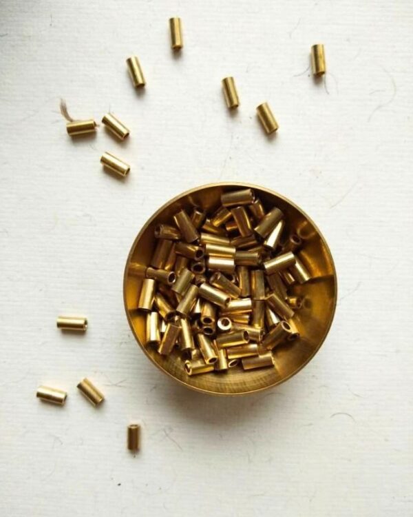 7mm Brass Big Pipe Geometric Beads – 10g