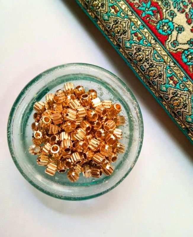 4mm Brass Pipe Geometric Beads – 10g - Image 4