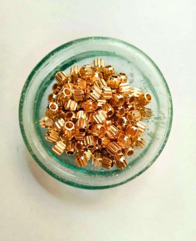 4mm Brass Pipe Geometric Beads – 10g - Image 5