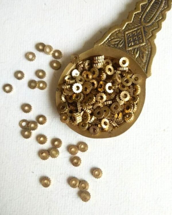 1.59mm Brass Donut Geometric Beads – 10g