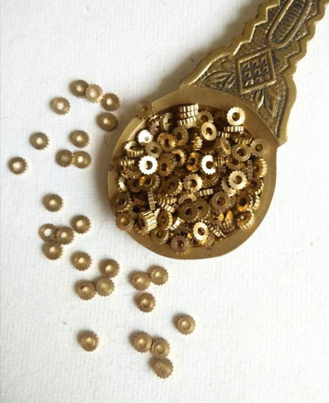1.59mm Brass Donut Geometric Beads – 10g