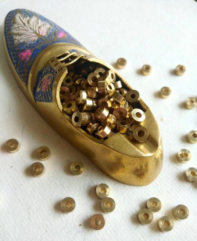 3mm Brass Donut Geometric Beads – 10g - Image 5