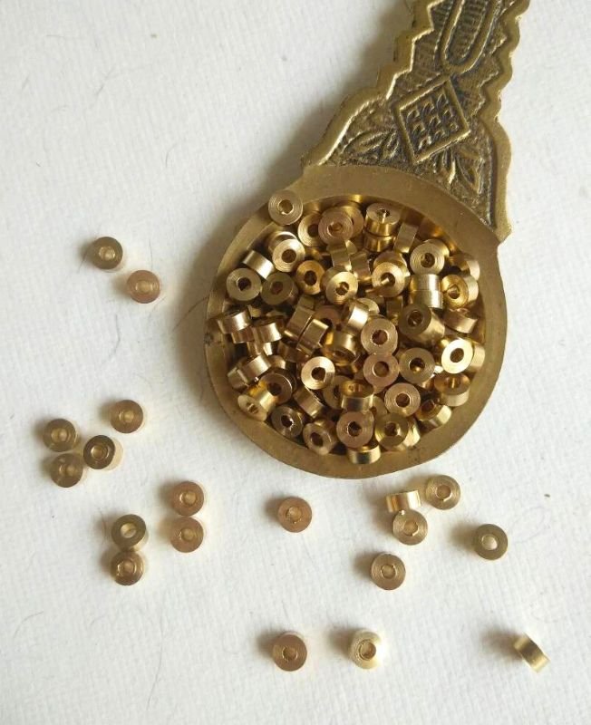 3mm Brass Donut Geometric Beads – 10g - Image 3