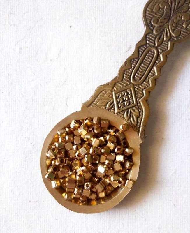 3.5mm Brass Quadratic Geometric Beads – 10g - Image 5