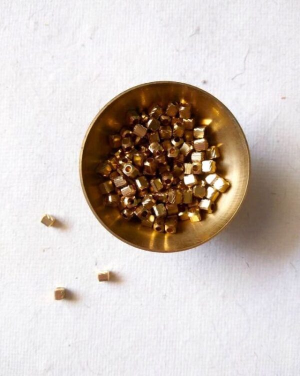 3.5mm Brass Quadratic Geometric Beads – 10g