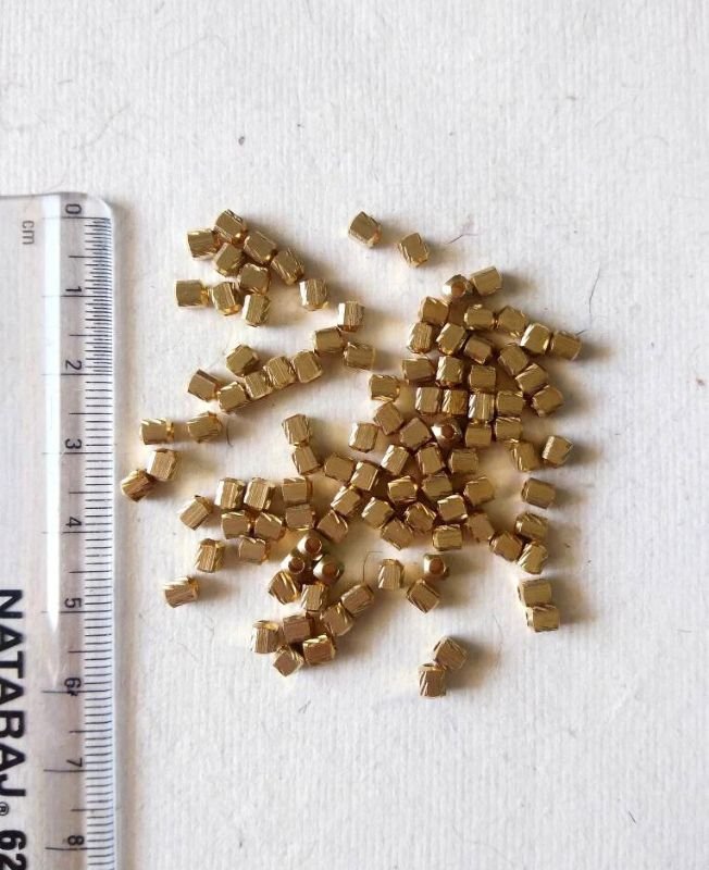 3.5mm Brass Quadratic Geometric Beads – 10g - Image 4
