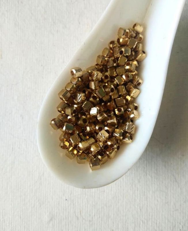 3.5mm Brass Quadratic Geometric Beads – 10g - Image 3