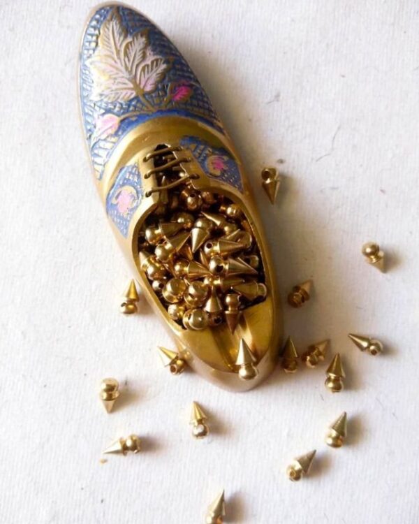 9X4.5mm Brass Spike Beads – 10g