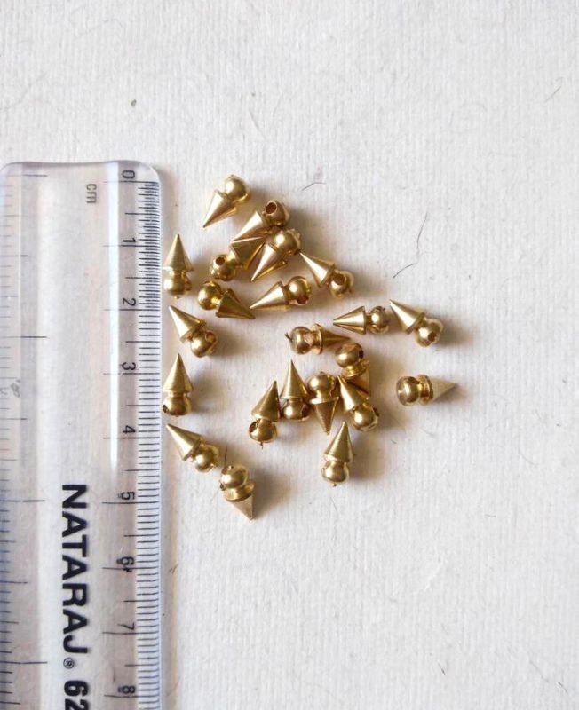 9X4.5mm Brass Spike Beads – 10g - Image 3