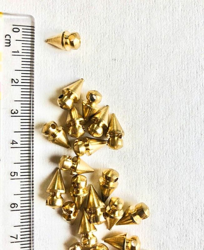 5mm Brass Charm Geometric Beads – 10g - Image 2