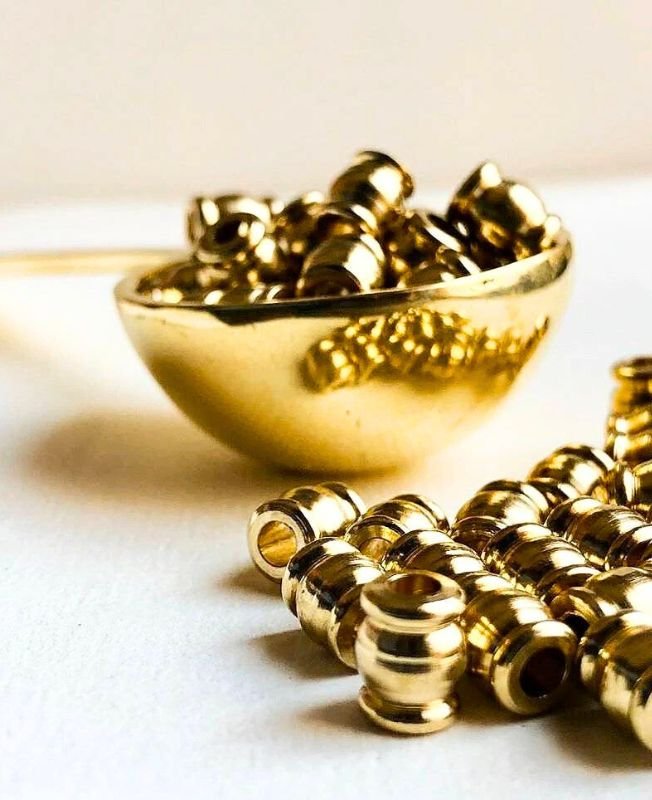 6mm Brass Unique Tube Beads – 10g - Image 4