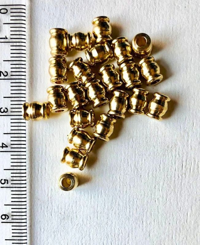 6mm Brass Unique Tube Beads – 10g - Image 3