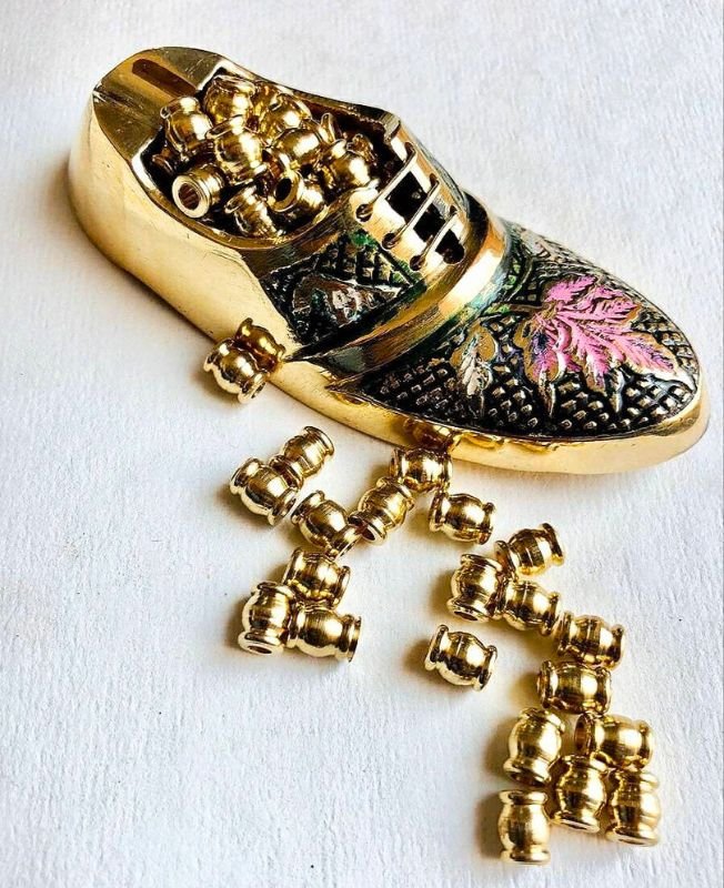 6mm Brass Unique Tube Beads – 10g - Image 2