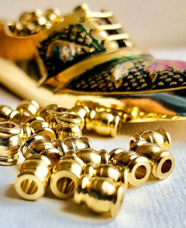 6mm Brass Unique Tube Beads – 10g