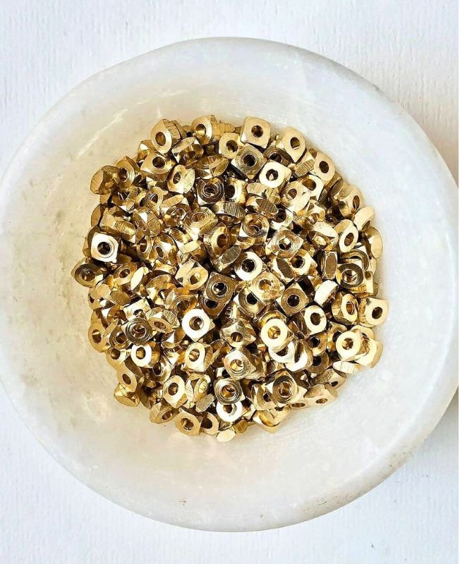 2mm Brass Donut Geometric Beads – 10g - Image 2