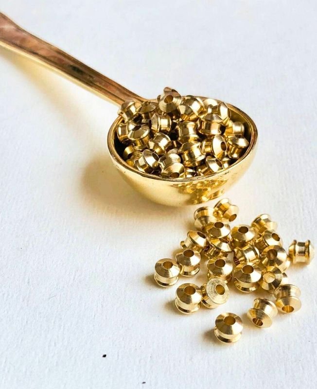 5mm Brass Unique Tube Beads – 10g - Image 4