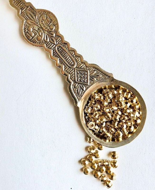 5mm Brass Unique Tube Beads – 10g - Image 2