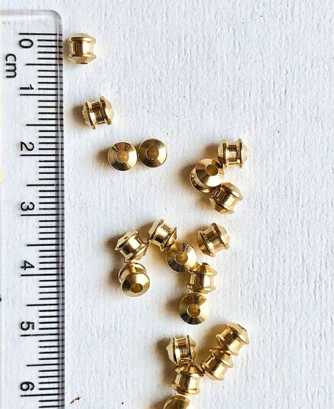 5mm Brass Unique Tube Beads – 10g - Image 3